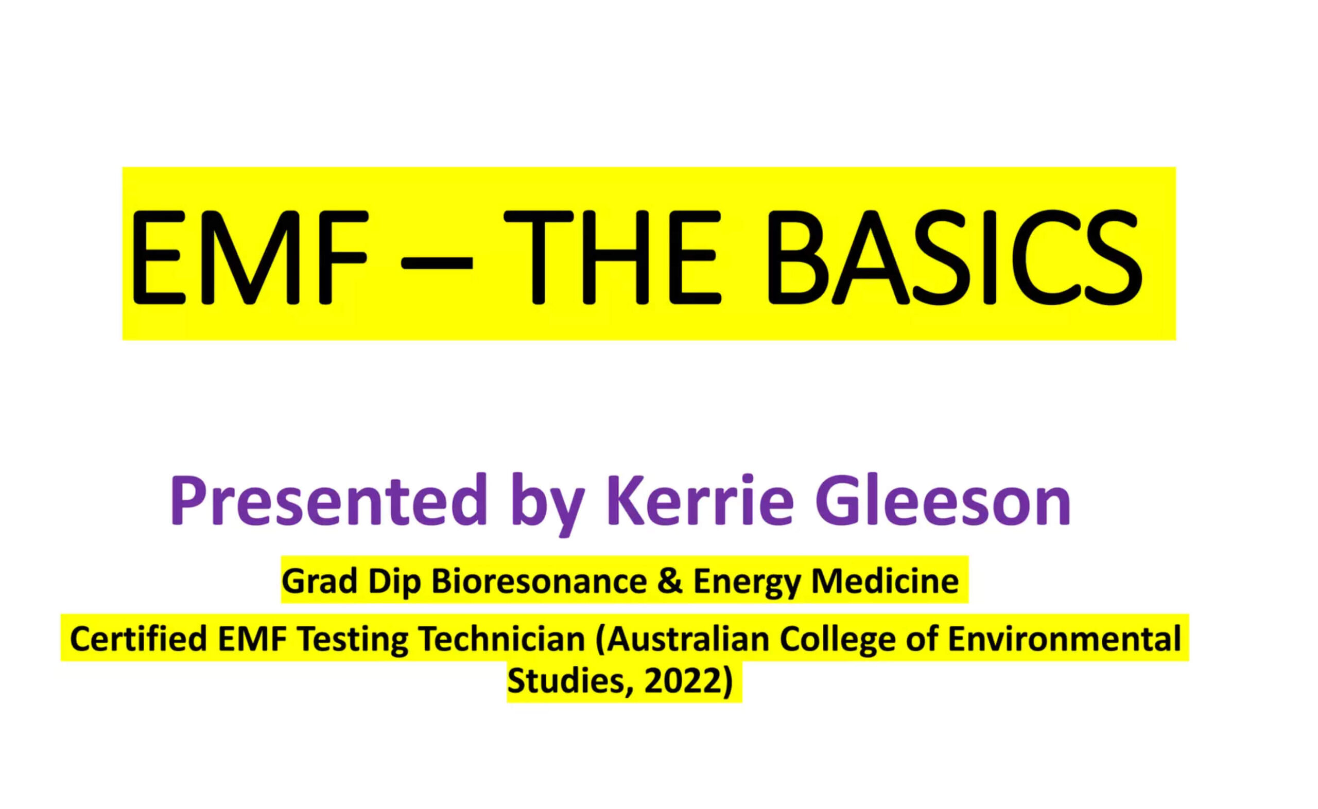 EMF – The Basics