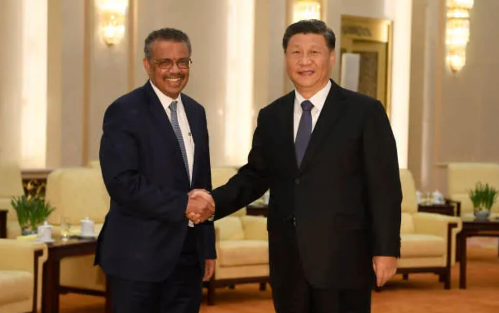 Tedros and Xi Jinping